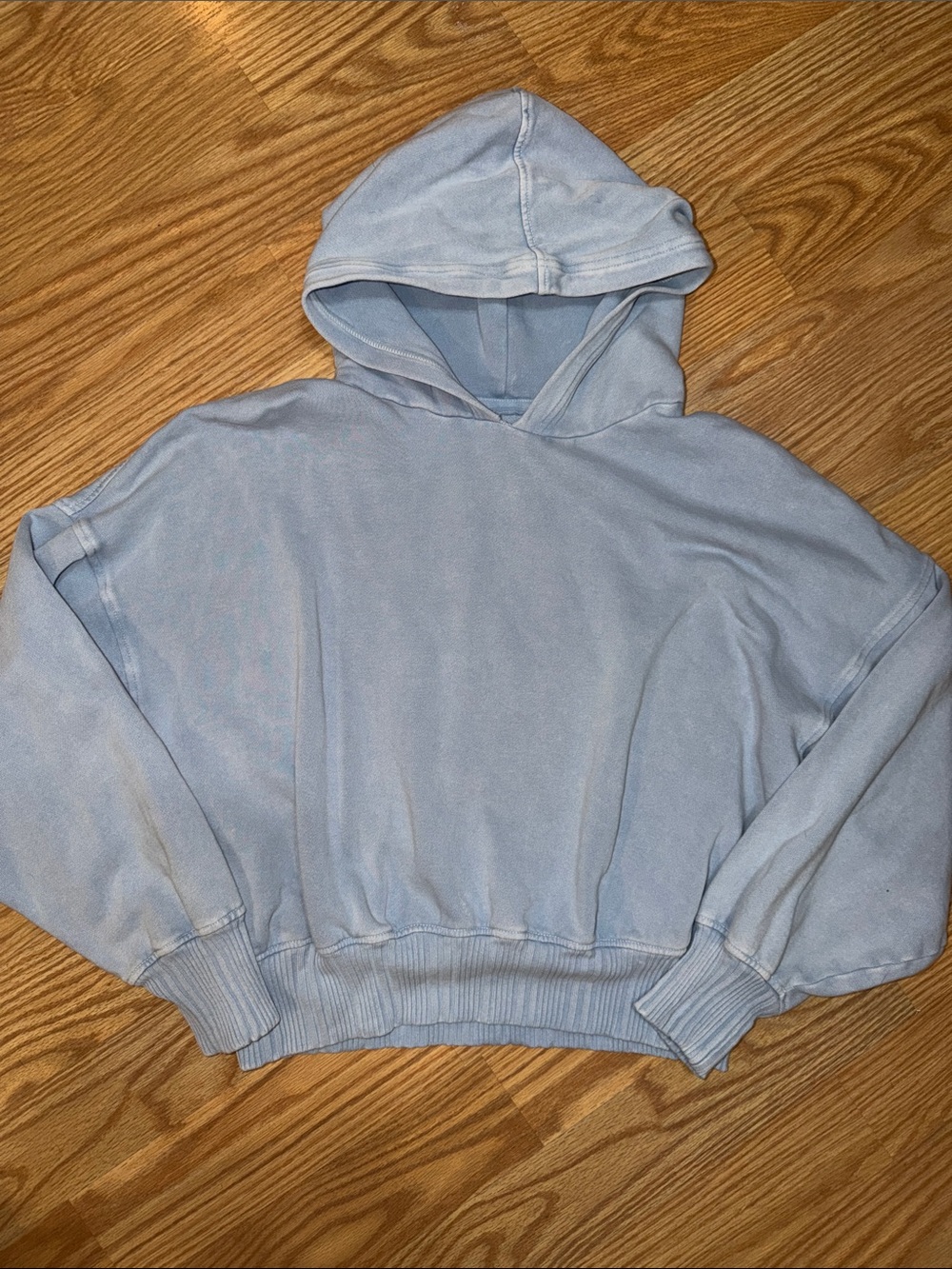 Aerie Light Blue Cropped Hoodie